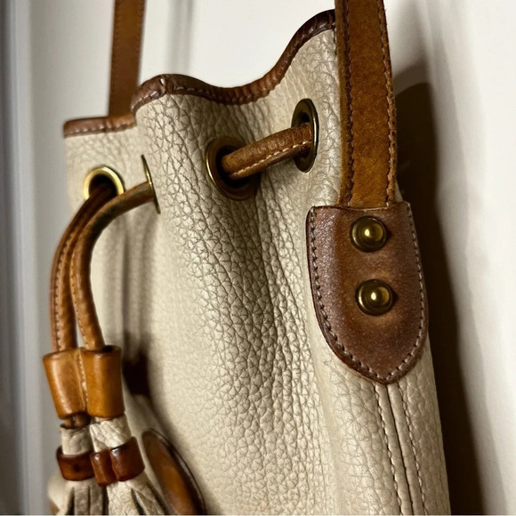 VTG DOONEY & BOURKE Pebbled Leather Bucket Bag Satchel - Picture 3 of 16